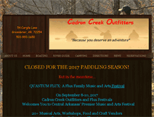 Tablet Screenshot of cadroncreekoutfitters.com